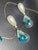 1950s Classic MCM Peacock Blue-Green Demi-Parure Necklace and Earrings Set, 3 Pieces MCM Jewelry Set For Sale - Image 5 of 6