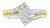 10K Yellow and White Gold 1/2 Cttw Diamond Marquise Shaped Cluster Split Shank Ring - Size 8 For Sale