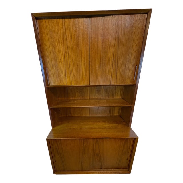 Mid-Century Teak Wall Unit by Poul Hundevad, 1960s For Sale