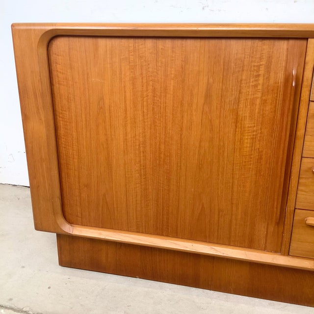 Bernhard Pedersen & Søn Danish Teak Tambour Door Credenza For Sale - Image 9 of 17