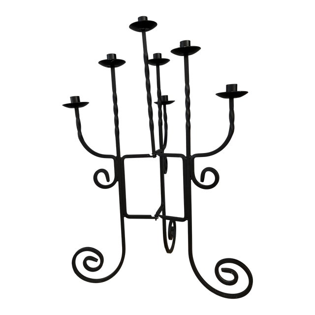 Mid Century Wrought Iron Candelabra Chairish