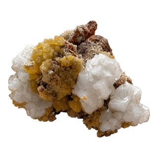 Biophilic Yellow Crystal Mineral Cluster Sculpture / Specimen For Sale