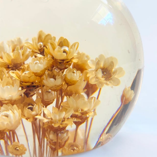 Lucite Flower Paperweight For Sale In San Francisco - Image 6 of 8