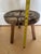 Antique 3 Legged Milking Butcher Stool Reinforced Primitive Iron Straps For Sale - Image 12 of 12