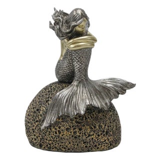 Mermaid on Rock Statue For Sale