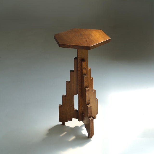 Art Deco Dutch Modernist Hexagonal Pedestal, 1920s For Sale - Image 15 of 16