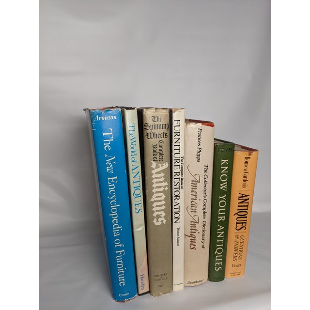 Blue 7 Vintage Antiques & Furniture Reference Books – Blue, Green & Cream Library For Sale - Image 8 of 11