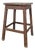 Brown Painted Wooden Workshop Stool with Patinated Top For Sale