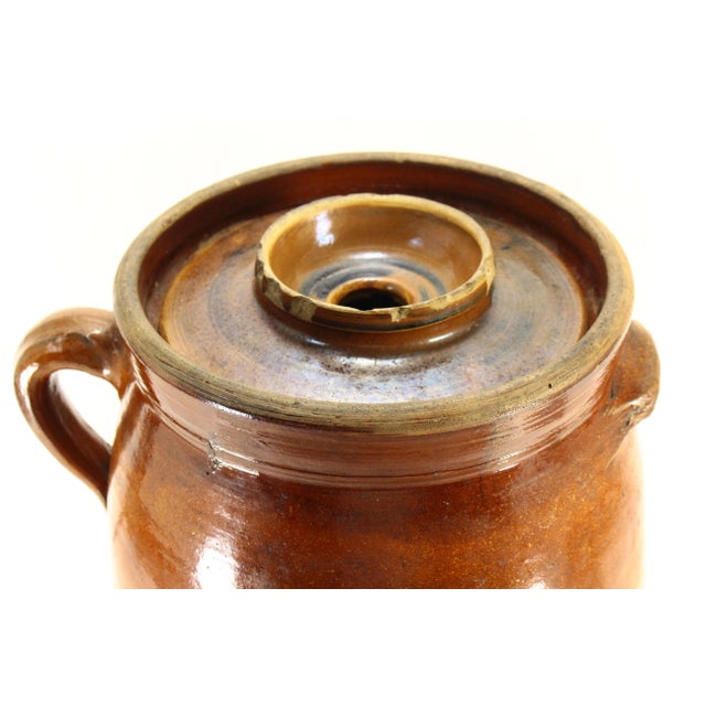 19th C. Southern Pottery Crock Butter Churn, Alkaline Glaze, Alabama For Sale - Image 10 of 18