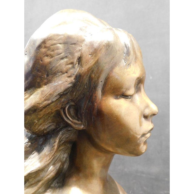 Bronze Frederick Hart the Muse Suite "Poetry" Bronze Sculpture With Granite Base For Sale - Image 8 of 10