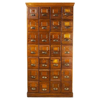 Tall Chest of 28 Drawers, 1940s For Sale