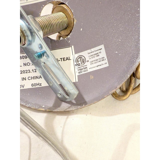 Vintage Distressed Rustic Farmhouse Metal Hanging Pendant Light For Sale - Image 9 of 9