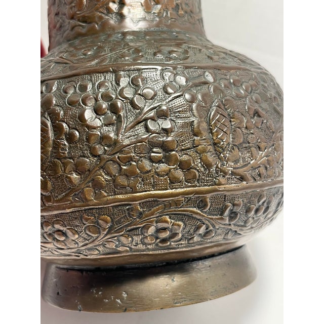 19th Century Antique Hindu Copper Kindi Holy Water Pot Hand Engraved Ritual Vessel For Sale In Los Angeles - Image 6 of 9