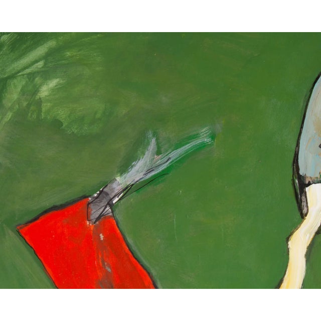 Abstract Acrylic on Paper Painting by James L. Bruch For Sale - Image 4 of 9