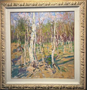 Maya Kopitzeva, Bosco, Oil Painting, 1966, Framed