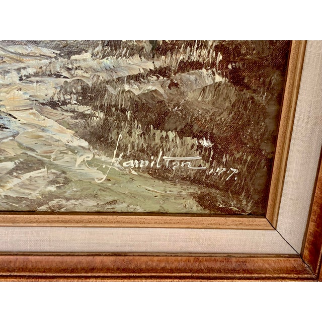 Large Framed R. Hamilton Landscape Painting For Sale In New Orleans - Image 6 of 10