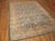 Decorative Cream and Light Blue Color Antique Allover Floral Pattern Tabriz Rug For Sale - Image 4 of 10