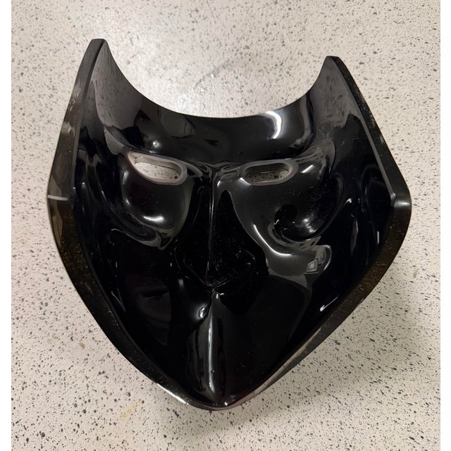 1960s Italian Murano Art Glass Venetian Mask Amethyst Color & Gold Flecks For Sale - Image 4 of 8