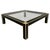 Square Coffee Table in Black Lacquer, Brass and Glass attributed to Pierre Cardin, France, 1970s For Sale - Image 10 of 10