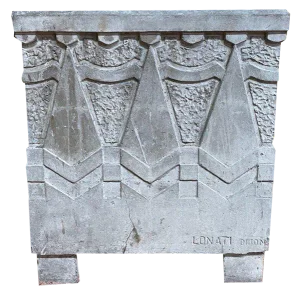 Large Art Deco Cement Pot Cache