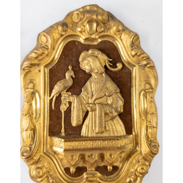 19th Century French Gilt Metal Decorative Tiebacks or Shades For Sale - Image 4 of 9