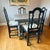 Antique English Oak Draw Leaf Chalk Painted Table and 4 Chairs For Sale - Image 10 of 12