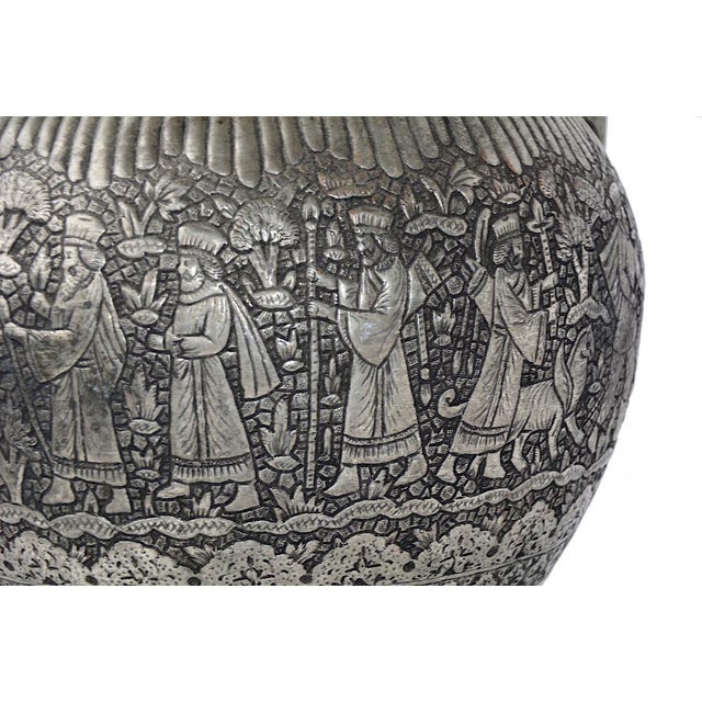 Large Copper Tea Pot with Engraving, 1940s For Sale - Image 9 of 16