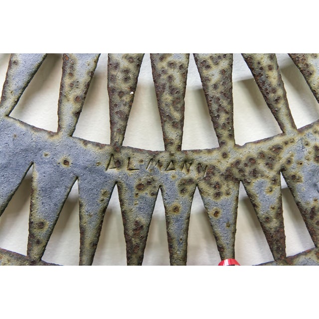 Folk Art Hand Cut Metal Sun Wall Sculpture by Almann Ulysse For Sale - Image 3 of 5