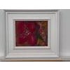 Ameryllis Study 3 - Miniature Abstract Floral Canvas Art by Contemporary British Artist, Angela Wakefield Art measures 12...