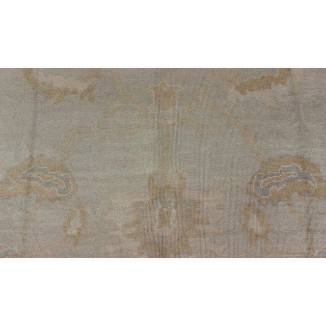 Large Turkish Oushak Rug With Pastel Colors and Botanical Design For Sale - Image 10 of 13