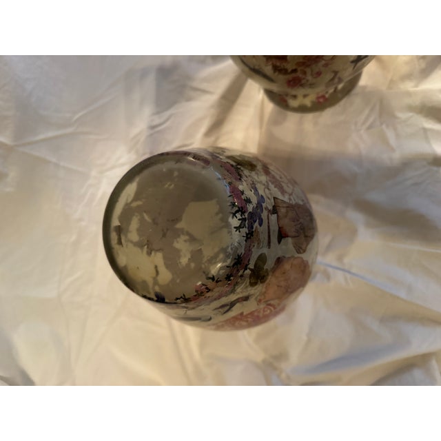 Pair of 19th Century Decalcomanis Vases For Sale - Image 10 of 12