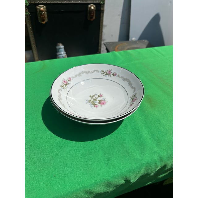 Up for consideration is a beautiful vintage Mikasa First Love collection of plates and tea set. This set would look lovely...