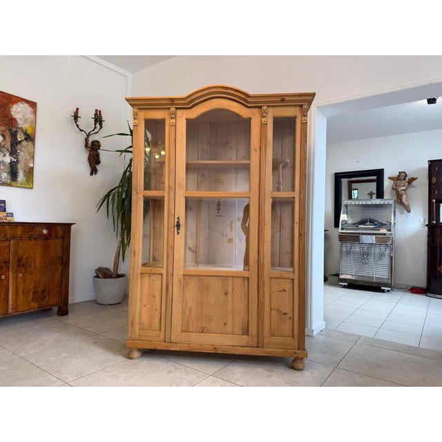 Rustic Display Cabinet in Natural Wood, 1970s For Sale - Image 3 of 13