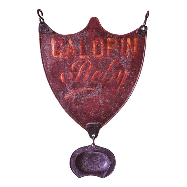 Antique French Barber Shop Sign, 1890s For Sale