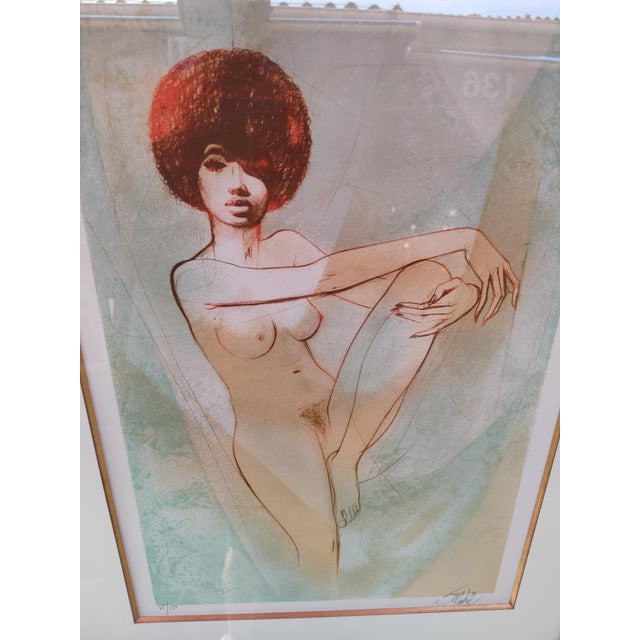 Jean Baptiste Valadié, Nude Black Eve, 1970s, Lithograph, Framed For Sale - Image 4 of 7