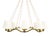 Large Viennese Modernism Curved Brass Wave Chandelier by Hugo Gorge, 1940s For Sale