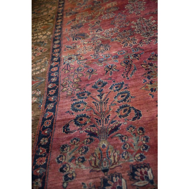 Old New House Antique Mohajeran Sarouk Carpet - 11' x 13'4" For Sale - Image 4 of 14