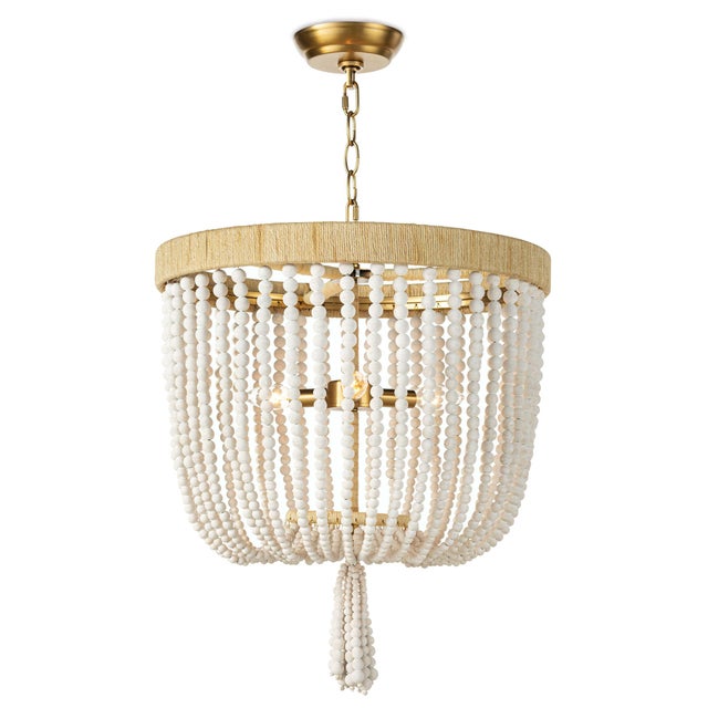White Regina Andrew Milo Steel Chandelier, White For Sale - Image 8 of 8