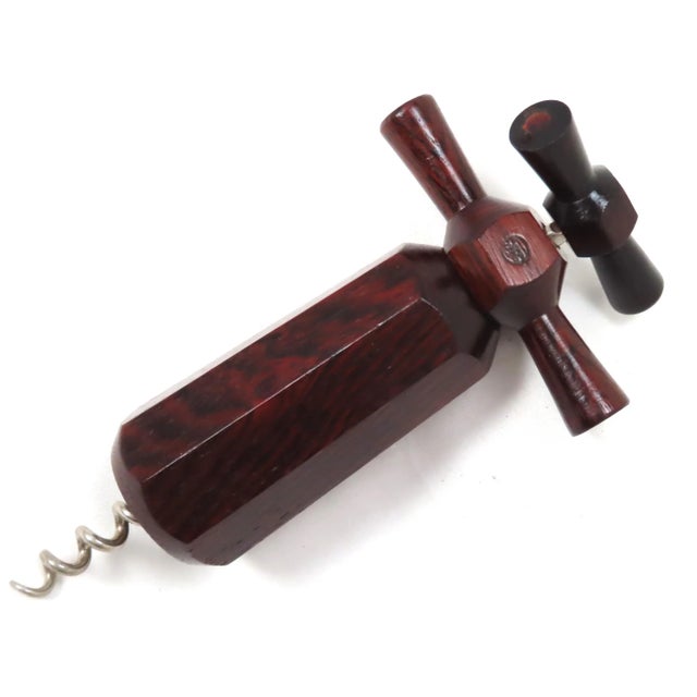 Fine Quality Hand Made Vintage Rosewood Double Action Corkscrew Circa Mid 20th Century For Sale - Image 13 of 13