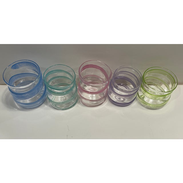 1990s Blown Art Glass Barware - Set of Nine For Sale - Image 4 of 7