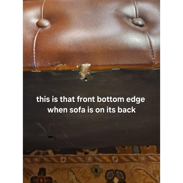Brown Chesterfield Style Sofa For Sale - Image 11 of 18