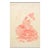 Vintage Japanese Woodblock Pink Horse & Lion Costume Print For Sale