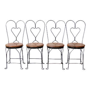 Antique Ice Cream Parlor Chairs Set of 4