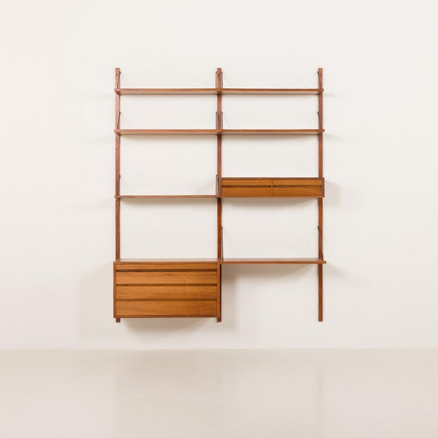 1960s Walnut Home Office Shelving Unit by Poul Cadovius for Cado, Denmark, 1960s For Sale - Image 5 of 16