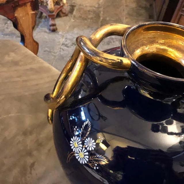 1960s Large Italian Mid-Century Modern Saca Ceramic Vase For Sale - Image 4 of 13