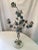 Vintage Rustic Vine and Trumpet Flower Italian Tole Three Candle Candelabra For Sale - Image 11 of 11