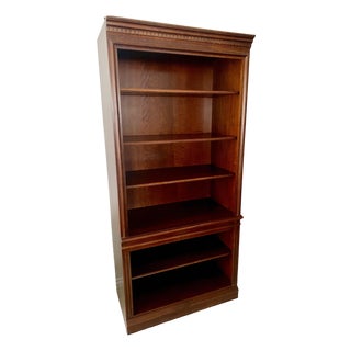 Vintage Pennsylvania House Tall Solid Cherry Open Bookcase Etageres Display Case. For Sale