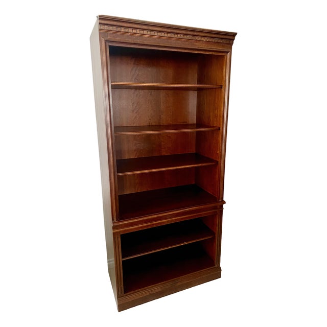 Vintage Pennsylvania House Tall Solid Cherry Open Bookcase Etageres Display Case. For Sale