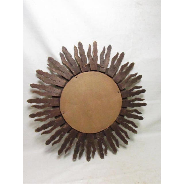 Wood Spanish Giltwood Sunburst Mirror For Sale - Image 7 of 13