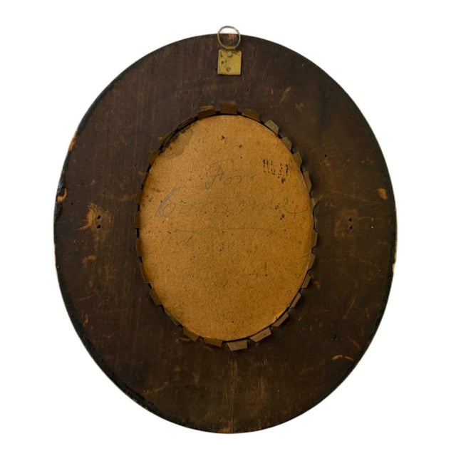 Victorian Antique 1860s Child Tintype Portrait in Ebonized Oval Frame With Convex Bubble Glass For Sale - Image 3 of 4